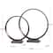 Contemporary Dark Gray Open Circle Sculpture Set